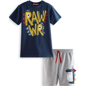 Denokids Trainingspak 'Rawr'  donkerblauw