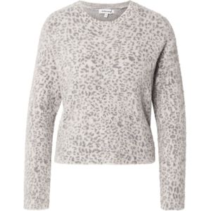 Gebreide pullover in luipaardlook met ronde hals