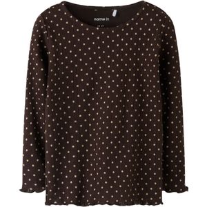 NAME IT Shirt  lichtbeige / chocoladebruin