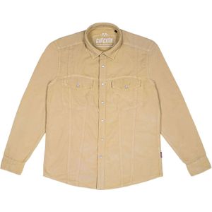 Checker Overhemd ' Dynasty Cord '  beige