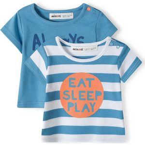 MINOTI Shirt  saffier / donkerblauw / oranje / wit