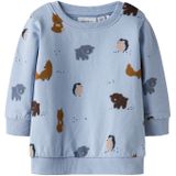 NAME IT Sweatshirt 'NBMSOUL'  beige / lichtblauw / bruin / zwart