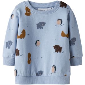 NAME IT Sweatshirt 'NBMSOUL'  beige / lichtblauw / bruin / zwart