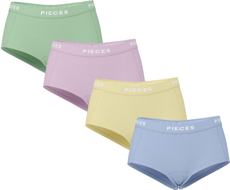 PIECES Broekje  hemelsblauw / geel / mintgroen / rosa