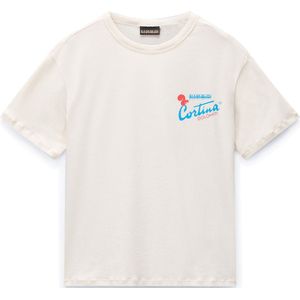 NAPAPIJRI - S-Adige - T-shirt - Lichtbeige - Azuur - Oranje