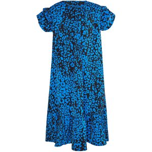 faina Jurk  blauw / zwart