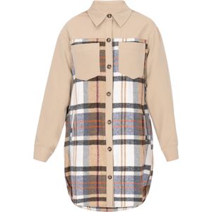 SANIKA Blouse  donkerbeige / cognac / zwart / wit