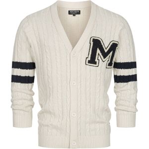 INDICODE JEANS Gebreid vest 'Jose'  zwart / wit