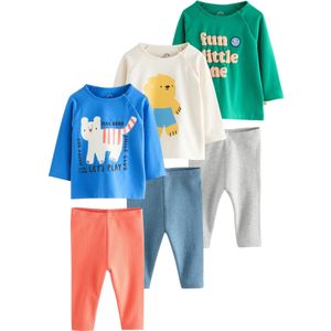 Next Set  blauw / grijs gemêleerd / groen / koraal / wit