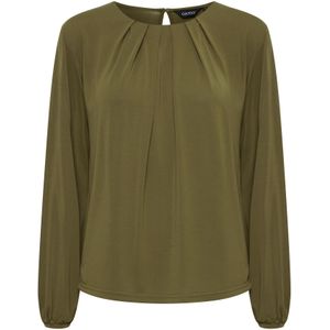 Oxmo Blouse 'Hal'  groen / olijfgroen / donkergroen
