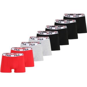 FILA Boxershorts  lichtgrijs / rood / zwart / wit