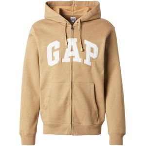 GAP Sweatvest 'HERITAGE'  lichtbruin / wit