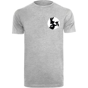 F4NT4STIC Shirt 'Looney Tunes Bugs Bunny Silhouette'  grijs gemêleerd / zwart / wit