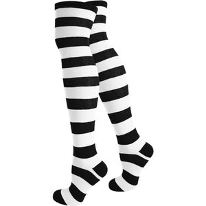 normani Overknee kousen  zwart / wit