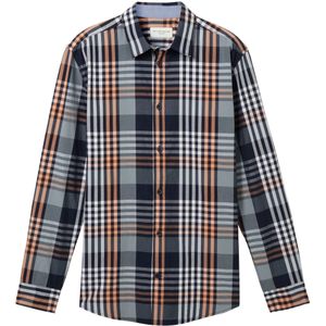 Tom Tailor - Overhemden - Veelkleurig - Katoen - Kent-kraag - Lange Mouwen