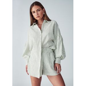 St MRLO Broek 'KADY SHORTS'  crème / olijfgroen