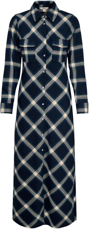 Onlwren - Lange Jurk - Regular Fit - Overhemdkraag - Lange Mouwen