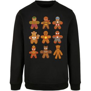 F4NT4STIC Sweatshirt 'Marvel Universe Christmas Gingerbread Avengers'  bruin / rood / zwart / wit