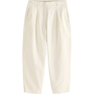 Next - Bandplooibroek - Wit - Katoen - High Waist - Loosefit