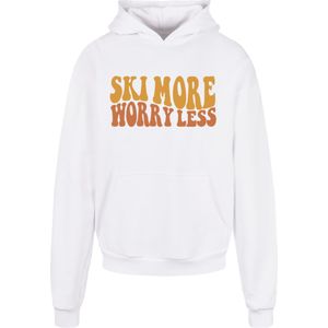 F4NT4STIC Sweatshirt 'Ski More Worry Less'  karamel / kastanjebruin / wit