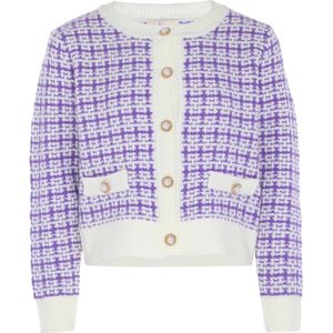 aleva Gebreid vest  lila / wolwit