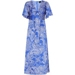 DreiMaster Klassik Jurk  blauw / wit