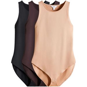 The Set Body  nude / donkerbruin / zwart