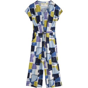 Seasalt Cornwall Jumpsuit 'Rose Trellis'  blauw / lichtblauw / limoen / offwhite
