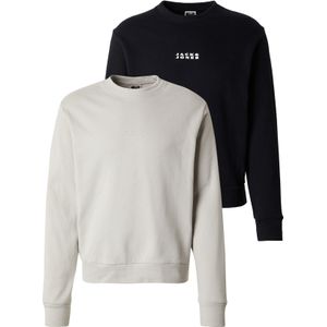 Jack & Jones - JCOSTANCE - Sweatshirt - Greige / Zwart / Wit - 2 Pack