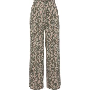 H&M - Harembroek - Kaki-Zandkleur - All-Over Print - Paperbag-Look