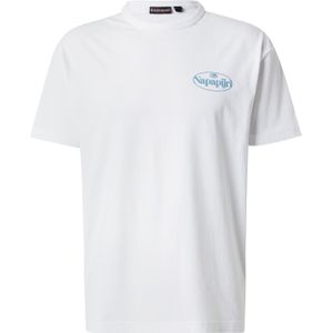 NAPAPIJRI Shirt 'S-BRADGATE'  blauw / oranje / wit