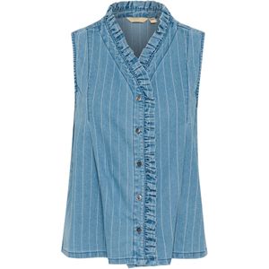 CULTURE Bodywarmer 'CU Renny'  blauw denim / wit