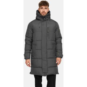 INDICODE JEANS Winterjas 'Studs'  donkergrijs