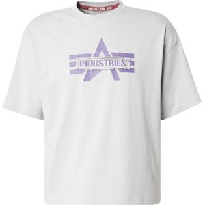 ALPHA INDUSTRIES Shirt  lichtgrijs / donkerlila