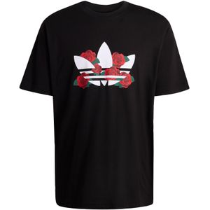ADIDAS ORIGINALS Shirt 'Trefoil Series Roses'  rood / zwart / wit
