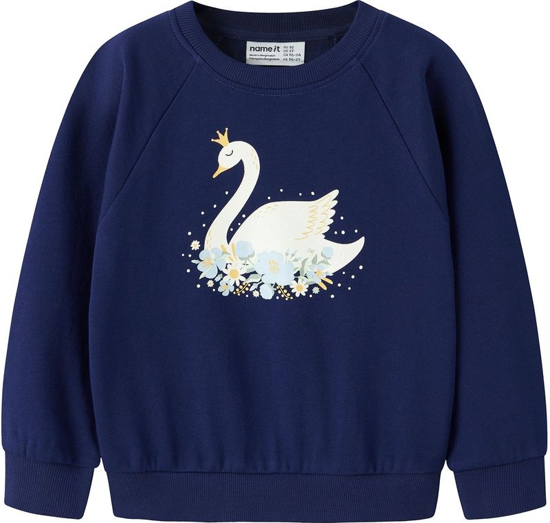 Name It - NMFVENUS LS NREG SWEAT - Sweatshirt - Beacon Blue - Lange Mouwen