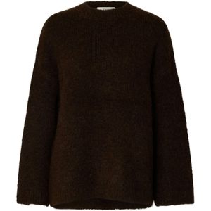 Selected - Gabriella - Gebreide Trui - Oversized Pasvorm - Ronde Hals - Lange Mouwen