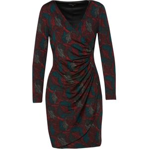 KOROSHI Jurk  beige / spar / rood / zwart