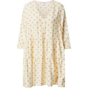 EDITED Jurk 'Marisa'  crème / oranjerood