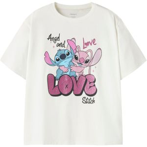 NAME IT Shirt 'NKFDYMIR STITCH'  duifblauw / lila / sering / wit