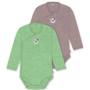 normani Rompertje/body  chamois / smaragd / kiwi / wit