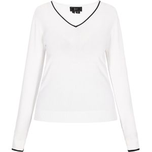 faina Trui  zwart / offwhite