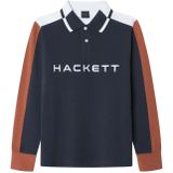 Hackett - HK5500004 - Poloshirt - Marineblauw - Lange Mouwen - Casual
