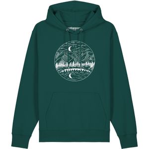 Watapparel Sweatshirt 'Mountains by night'  petrol / wit