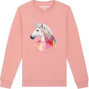 Watapparel Sweatshirt ' Flash, the unicorn '  gemengde kleuren / rosa