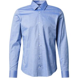 JOOP! - Model 'Pierce' - Slim Fit Overhemd - Katoenmix - Kentkraag