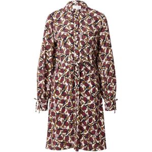 Fabienne Chapot Blousejurk  ecru / nachtblauw / mosterd / lichtrood