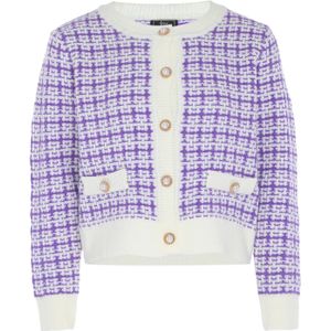 faina Gebreid vest  sering / wit