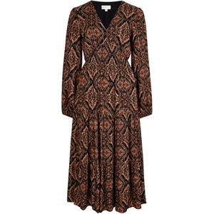 Apricot Jurk 'Smock Waist Tiered'  roestrood