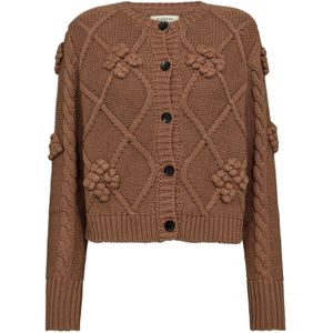 Pieszak Gebreid vest 'Pearl'  bruin